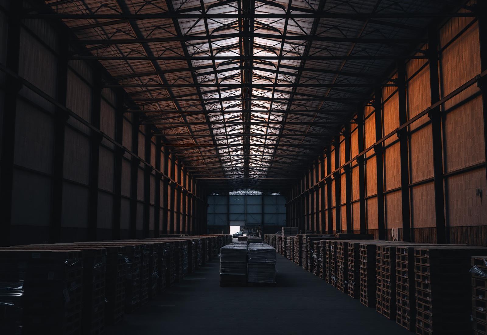 Industrial warehouse interior
